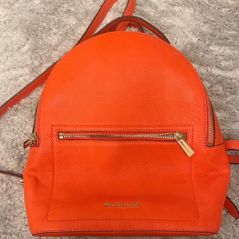 Michael Kors Bold Orange Backpack